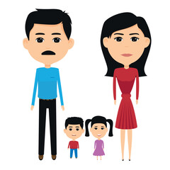 family of four simple drawing