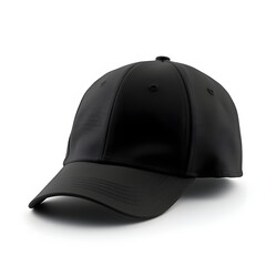 black cap baseball cap isolated on white
