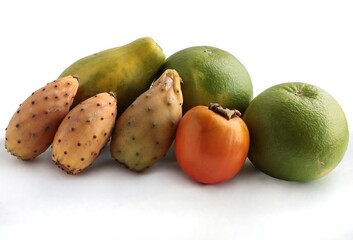 colorful,tasty tropical fruits close up