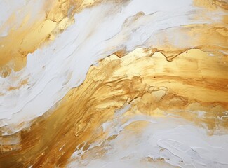 White and gold painting, textured canvas created with AI