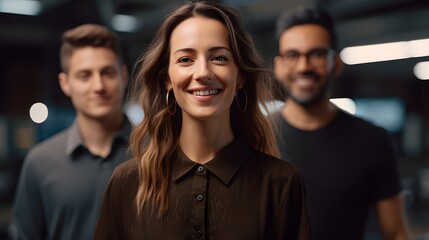 Fototapeta premium Automation specialists integrating AI technology