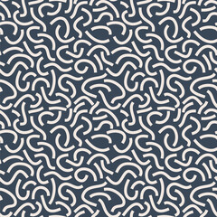 White curved lines isolated on white background. Bold Squiggles.