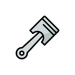 Piston Icon Flat Design, Automobile Service Vector Illustration