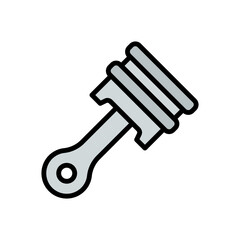 Piston Icon Flat Design, Automobile Service Vector Illustration