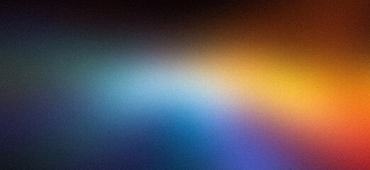 Dark blue sky yellow orange abstract background for desktop design. Blurred color gradient, ombre, blur. Unfocused, colorful, multicolor, mix, rainbow, bright, fun pattern. Rough, grainy banner © Life Background