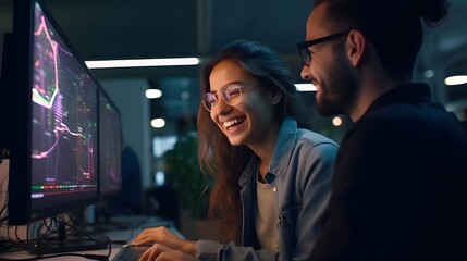 Software engineers coding a new mobile application