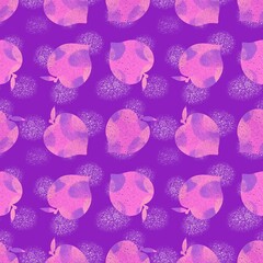 Summer fruit seamless peach pattern for wrapping paper and fabrics and linens and kids clothes print