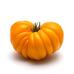 Large orange tomato isolated on white background