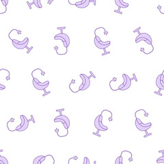 Flat line baby swing seamless pattern. Suitable for backgrounds, wallpapers, fabrics, textiles, wrapping papers, printed materials, and many more. Editable vector.