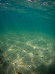 Fototapeta premium Beautiful wavy pattern on the sand underwater.