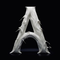 Typography Letter A with female model