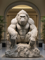 A Marble Statue of a Gorilla