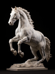 Obraz na płótnie Canvas A Marble Statue of a Horse