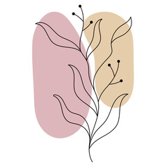 Abstract Floral Line Pastel