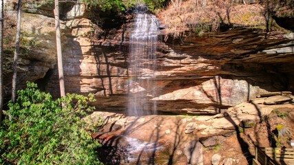 Moore Cove Falls in North Carolina