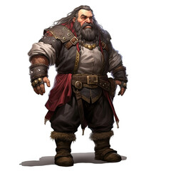 Obraz premium Enchanted Dwarf Under Moonlight. , Medieval Fantasy RPG Illustration