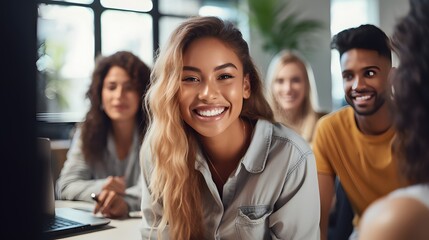 Social media managers creating viral content strategies