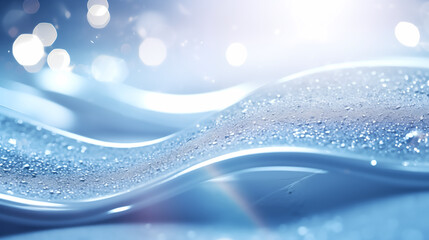 Winter snowy and blurred bokeh background.