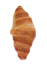 A croissant on white background