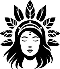 Boho - Minimalist and Flat Logo - Vector illustration