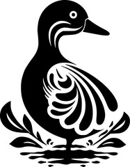 Duck - Minimalist and Flat Logo - Vector illustration