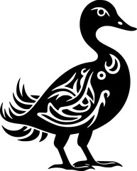 Duck | Minimalist and Simple Silhouette - Vector illustration