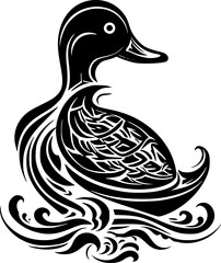 Duck - Minimalist and Flat Logo - Vector illustration