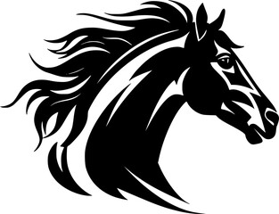 Fototapeta premium Horse | Minimalist and Simple Silhouette - Vector illustration