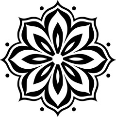 Mandala - Minimalist and Flat Logo - Vector illustration