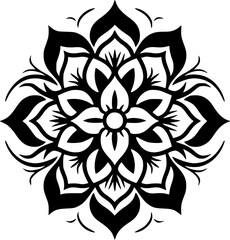 Mandala | Minimalist and Simple Silhouette - Vector illustration