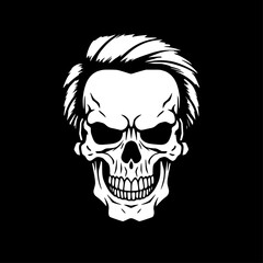 Skull | Black and White Vector illustration