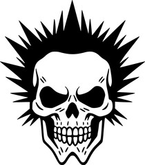 Skull | Black and White Vector illustration