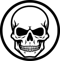 Skull | Black and White Vector illustration