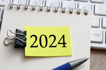 2024 plans with digital marketing concepts,business team and goals