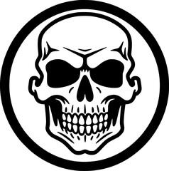 Skull | Minimalist and Simple Silhouette - Vector illustration