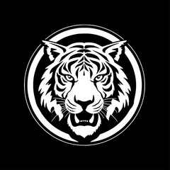 Tiger - Minimalist and Flat Logo - Vector illustration
