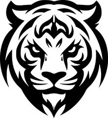 Tiger - Minimalist and Flat Logo - Vector illustration