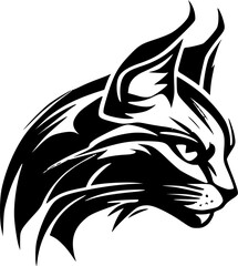 Wildcat | Black and White Vector illustration