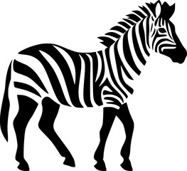 Fototapeta na wymiar Zebra | Black and White Vector illustration