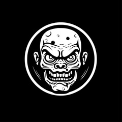 Zombie - Black and White Isolated Icon - Vector illustration