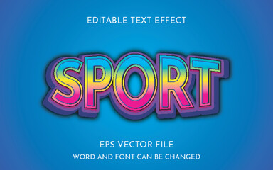 Obraz premium Sport editable text effect design