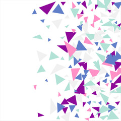 Colored triangles abstract geometric pattern with. Can be used as poster, banner, border, background, wallpaper, card, print, web. Vector illustration
