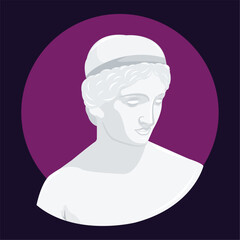 Isolated greek sculpture icon Flat design Vector