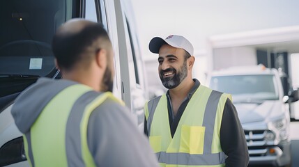 Fleet managers optimizing vehicle logistics