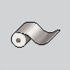 Pixel art illustration Toilet paper. Pixelated Toilet Paper. Toilet Paper pixelated for the pixel art game and icon for website and video game. old school retro.