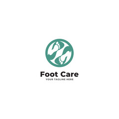 Foot care logo design template with modern creative