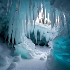 landscape with icicles