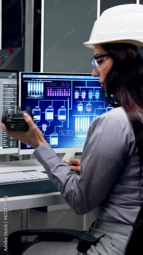 Aufkleber Engineer Doing 3D CAD Model Design On Computer