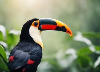 Fototapeta premium Portrait of Toucan bird. Costa Rica wild Tucan.