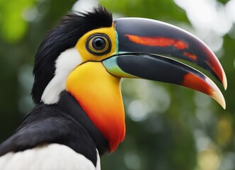 Naklejka premium Portrait of Toucan bird. Costa Rica wild Tucan.